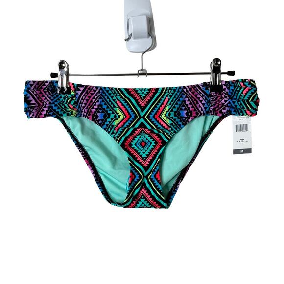 Sundazed Viva Ruched Hipster Bikini Bottoms Women's Swimsuit Blank Multi Medium - Picture 1 of 6